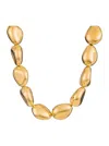 Federica Tosi Lace Stone Metallic Necklace With Chunky Design And Without Closure In Gold Plated Bronze Woman In Gold