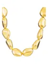 Federica Tosi Lace Stone Metallic Necklace With Chunky Design And Without Closure In Gold Plated Bronze Woman In Gold