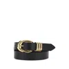 Federica Tosi 'emily' Black Belt With Adjustable Buckle Closure