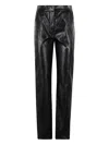 Federica Tosi Black Leather Effect Pants In Black