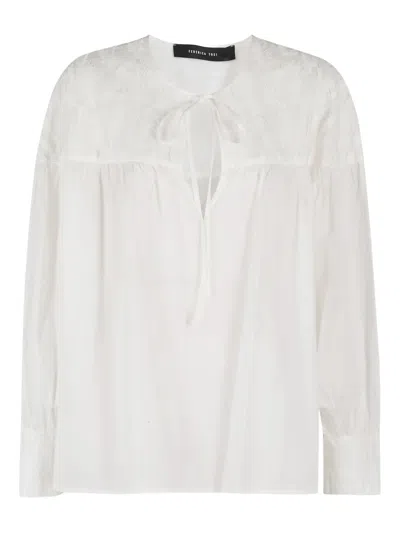 FEDERICA TOSI LEAVES-EMBROIDERY BLOUSE