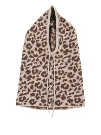 Federica Tosi Leopard-print Balaclava In Brown