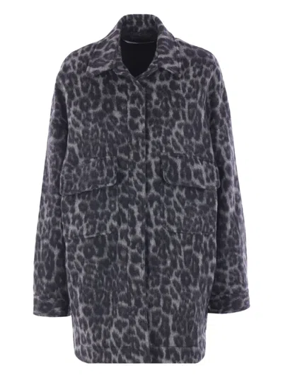 FEDERICA TOSI LEOPARD-PRINT BUTTONED COAT