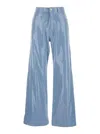 Federica Tosi Light Blue Five-pocket Jeans With All-over Sequins