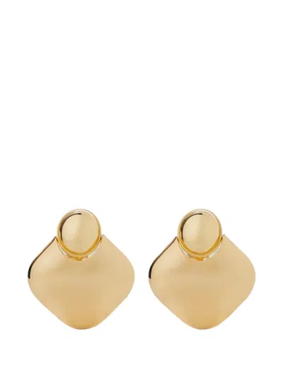 Federica Tosi Lily Geometric-pendant Earrings In Metallic