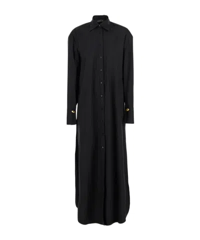 FEDERICA TOSI FEDERICA TOSI LONG SHIRT DRESS WITH METALLIC CUFFS