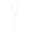 Federica Tosi Long Silver-plated Bronze Necklace With Adjustable Knot Detail In White
