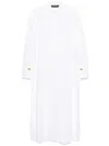 Federica Tosi Open Sleeve Shirt Dress In Canvas In White
