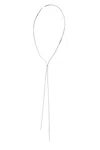 Federica Tosi Long Silver-plated Bronze Necklace With Adjustable Knot Detail In Silver
