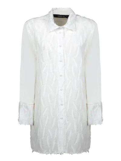 Federica Tosi Long White Organza Shirt