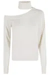 Federica Tosi Low-cut Cashmere Sweater In White