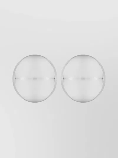FEDERICA TOSI LUNA SILVER STUD EARRINGS