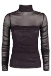 Federica Tosi Tulle Turtleneck In Black