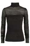 Federica Tosi Tulle Turtleneck In Black