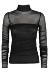 Federica Tosi Tulle Turtleneck In Black