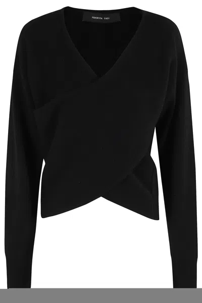 Federica Tosi Long-sleeves Sweater In Black