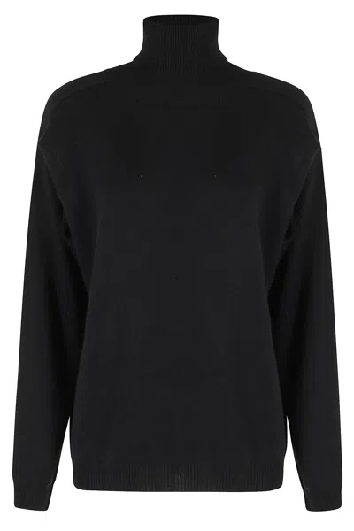 Federica Tosi Maglia Cut Collo Alto In Black