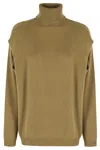 Federica Tosi Maglia Cut Collo Alto In Green