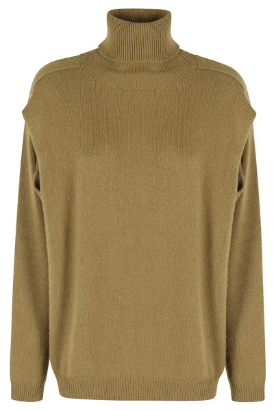Federica Tosi Maglia Cut Collo Alto In Green