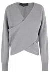 Federica Tosi Crossover Long-sleeves Sweater In Gray