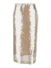 Federica Tosi Metallic Colored Skirt With Mesh Design And All-over Sequins