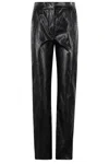 Federica Tosi Black Leather Effect Pants In Black