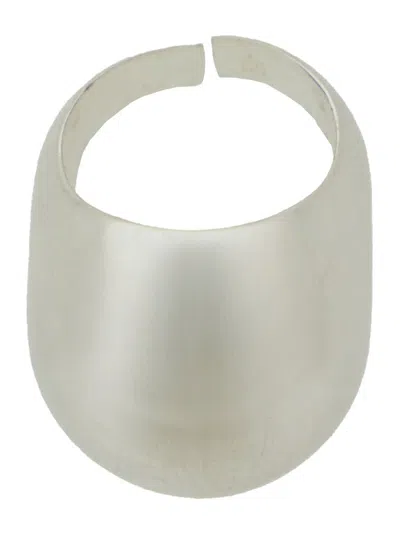 Federica Tosi 'mia' Metallic Ring In Silver Plated Bronze Woman In Gray