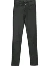 Federica Tosi Mid-rise Leather Skinny Trousers In Green