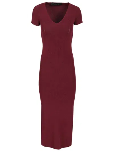 Federica Tosi Midi Dress Dresses Bordeaux In Burgundy