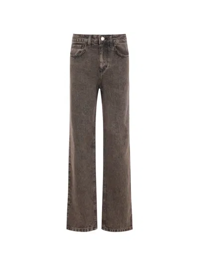 Federica Tosi Mid-rise Wide-leg Jeans In Brown