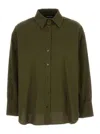 FEDERICA TOSI MILITARY GREEN LONG SLEEVES SHIRT IN COTTON BLEND WOMAN