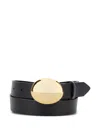 Federica Tosi 'mindy' Black Belt With Plaque On The Front