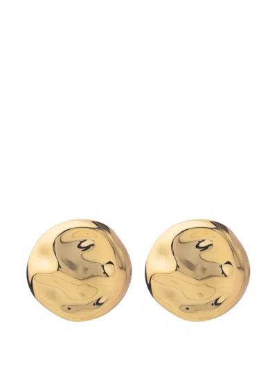 Federica Tosi Mindy Hammered-effect Earrings In Gold