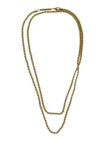 Federica Tosi Mini Grace Gold Tone Long Necklace In Brass Woman In Metallic