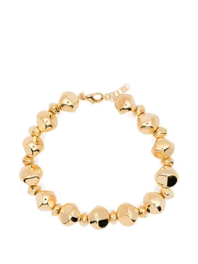 Federica Tosi Mix Stone Lace Necklace In Gold
