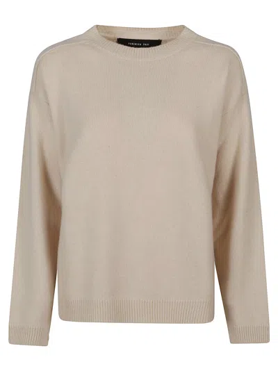 Federica Tosi Moc Neck Sweater In Panna