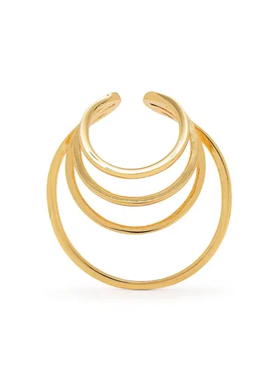 Federica Tosi Multiple Hoop Ear Cuff In Gold