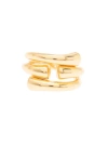 FEDERICA TOSI NEW TUBE' GOLD-COLORED RING IN 18K GOLD-PLATED BRONZE
