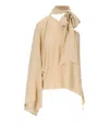 Federica Tosi Nude One-shoulder Blouse