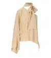 Federica Tosi Nude One-shoulder Blouse In Pink