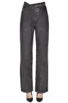 Federica Tosi Oblique Button-fastenings Jeans In Black