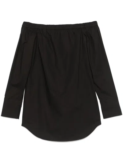 Federica Tosi Off-shoulder Mini Dress In 黑色