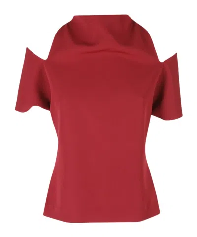 Federica Tosi Off-the-shoulder T-shirt In Red