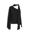 Federica Tosi One Shoulder Blouse In Black