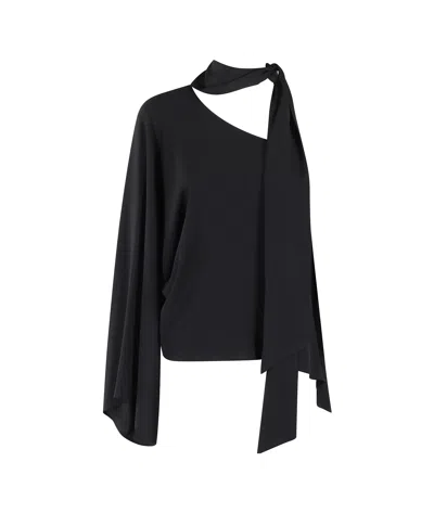 FEDERICA TOSI FEDERICA TOSI ASYMMETRIC TIE-NECK TOP