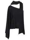 Federica Tosi One Shoulder Blouse In Nero