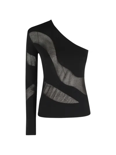 Federica Tosi One-shoulder Sweater In Black