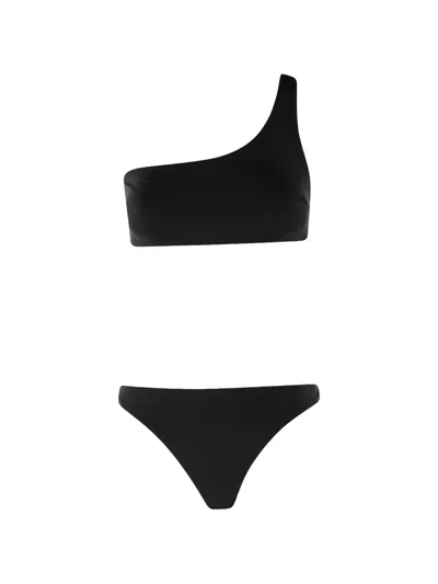 Federica Tosi One-shoulder Bikini In Black