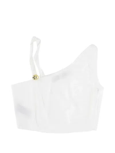 Federica Tosi One-shoulder Hardware-detail Top In White