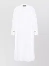 Federica Tosi Open Sleeve Shirt Dress In Canvas In White